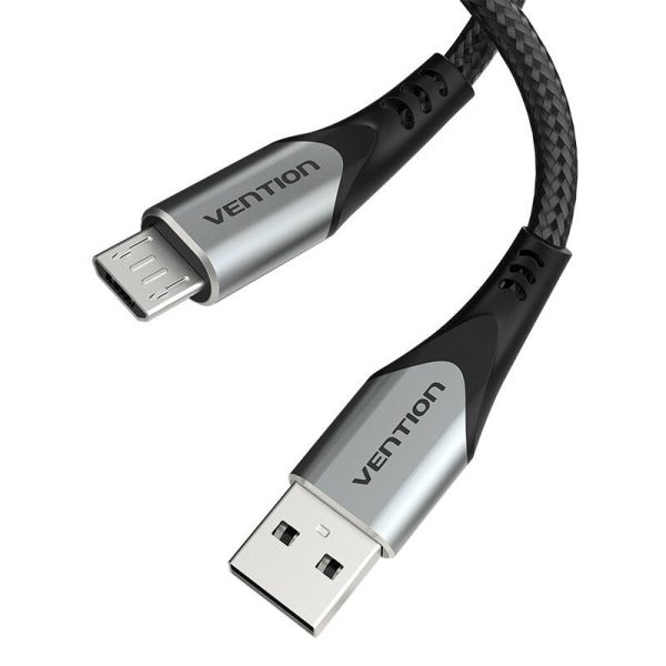 Cable USB 2.0 A to Micro USB Vention COAHD 3A 0,5m gray - Image 4