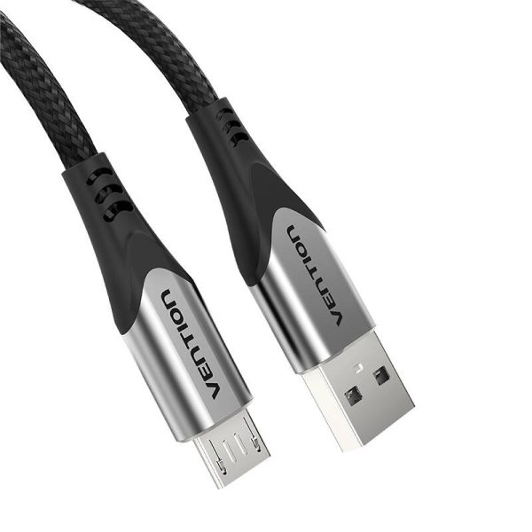 Cable USB 2.0 A to Micro USB Vention COAHD 3A 0,5m gray - Image 5
