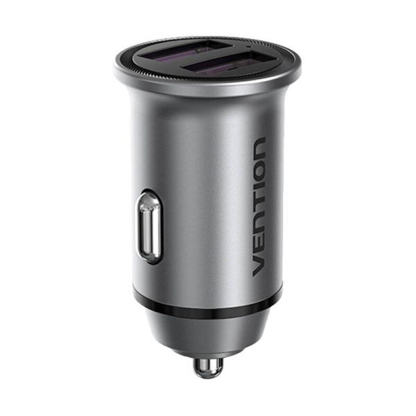Car Charger 2x USB Vention FFEH0 30W Gray - Image 3