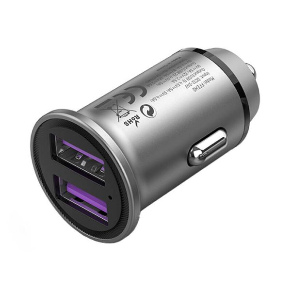 Car Charger 2x USB Vention FFEH0 30W Gray - Image 4