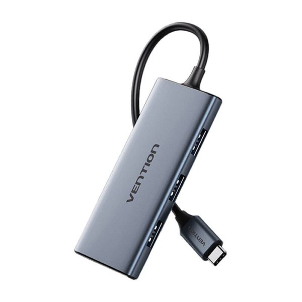 USB-C to HDMI, 3x USB 3.0, SD, TF Hub Vention TOOHB 0.15m Gray - Image 3