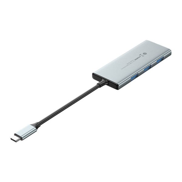 USB-C to HDMI, 3x USB 3.0, SD, TF, PD Hub Vention TOPHB 0.15m Gray - Image 3