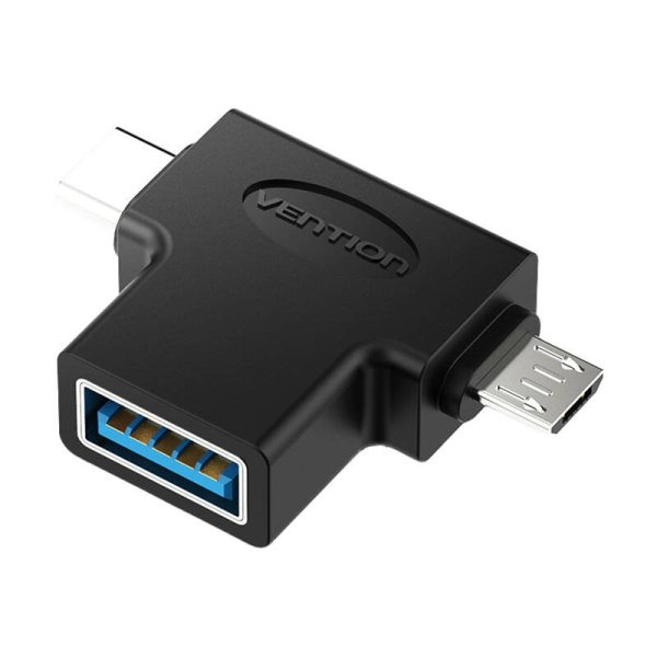 Adapter OTG USB 3.0 to USB-C and Micro USB Vention CDIB0 - Image 2