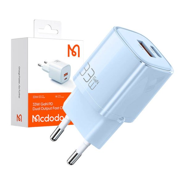 Charger GaN 33W Mcdodo CH-0154 USB-C, USB-A (blue) - Image 2