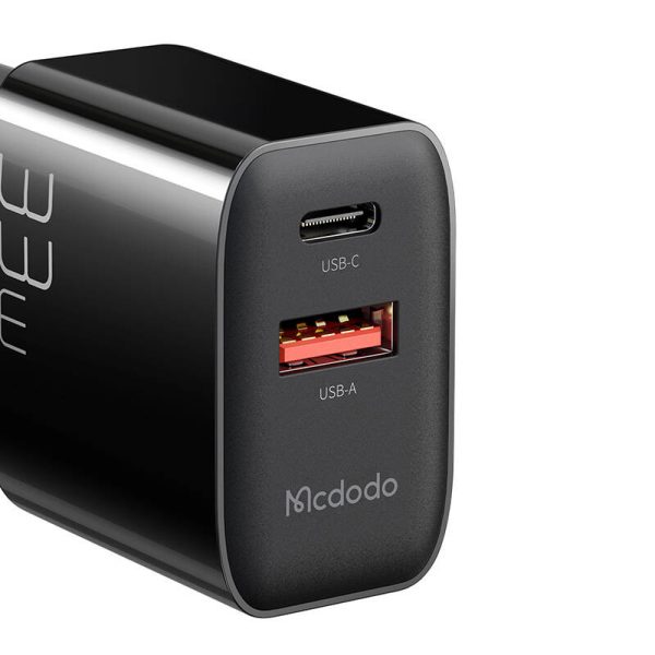 Charger GaN 33W Mcdodo CH-0921 USB-C, USB-A (black) - Image 3