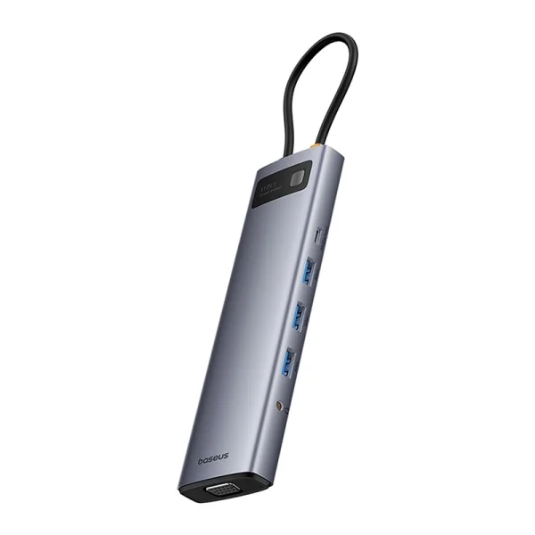 Hub 11in1 Baseus StarJoy Metal Glam Series, USB-C to HDMI +VGA + 3 x USB 3.0 + USB 2.0+USB-C PD + RJ45 + SD/TF +3,5mm - Image 2