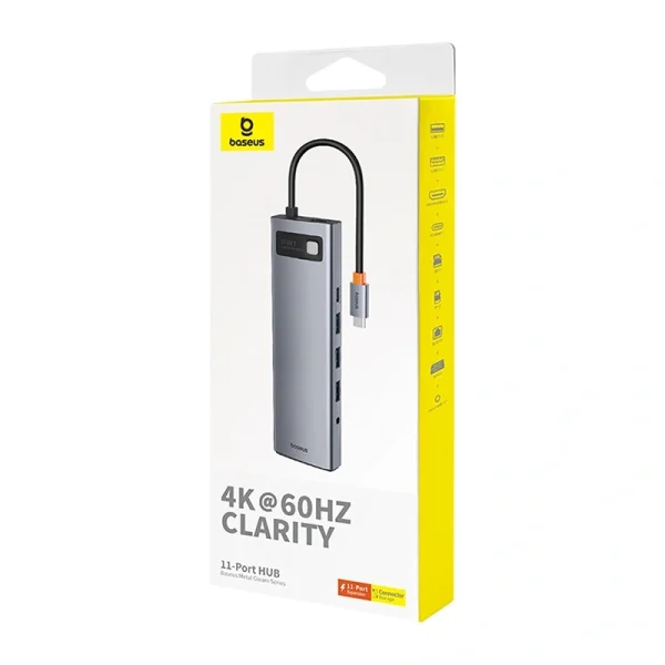 Hub 11in1 Baseus StarJoy Metal Glam Series, USB-C to HDMI +VGA + 3 x USB 3.0 + USB 2.0+USB-C PD + RJ45 + SD/TF +3,5mm - Image 5