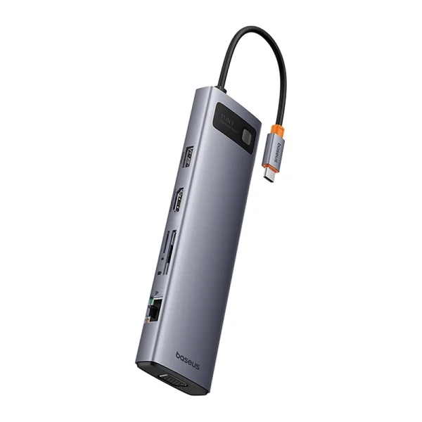 Hub 11in1 Baseus StarJoy Metal Glam Series, USB-C to HDMI +VGA + 3 x USB 3.0 + USB 2.0+USB-C PD + RJ45 + SD/TF +3,5mm - Image 3