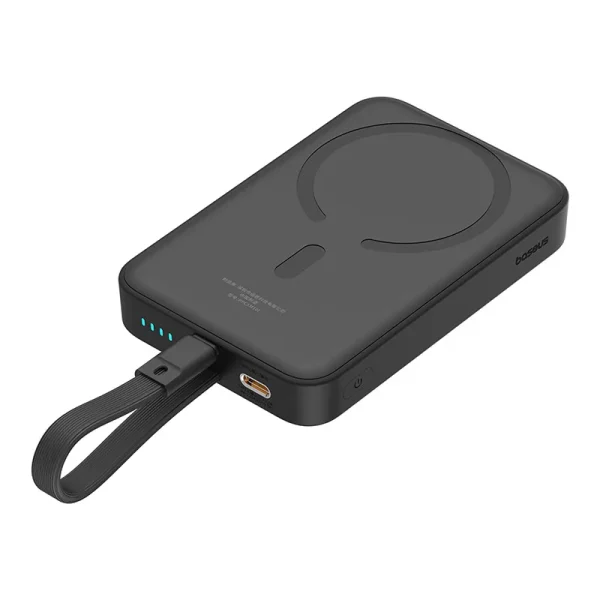 Powerbank Baseus Magnetic Mini 10000mAh, Lightning 20W MagSafe (black) - Image 4
