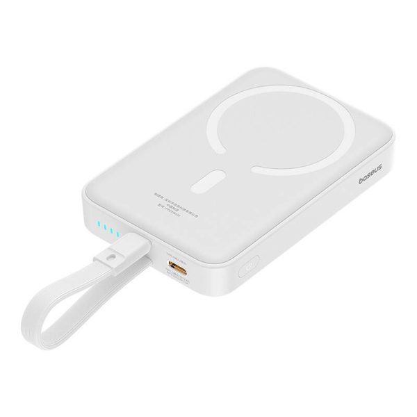 Powerbank Baseus Magnetic Mini 10000mAh, Lightning 20W MagSafe (white) - Image 3