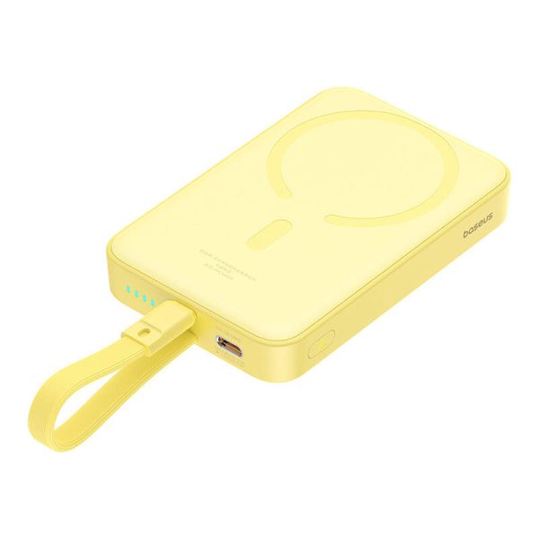 Powerbank Baseus Magnetic Mini 10000mAh, USB-C 20W MagSafe (yellow) - Image 4