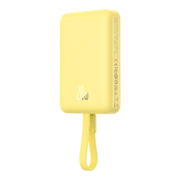 Powerbank Baseus Magnetic Mini 10000mAh, USB-C 20W MagSafe (yellow) - Image 5