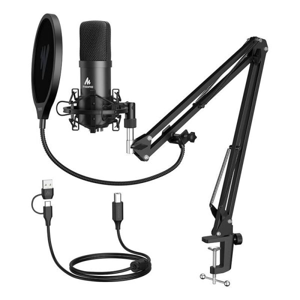 Microphone with stand Maono A04E (black) - Image 3