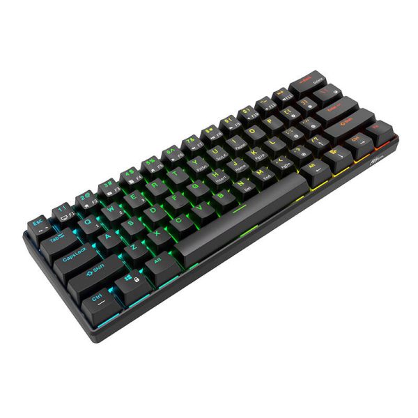 Mechanical keyboard Royal Kludge RK61 RGB, red switch (black) - Image 6
