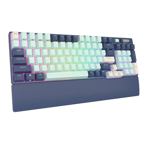 Mechanical keyboard Royal Kludge RK96 RGB, brown switch (blue) - Image 2