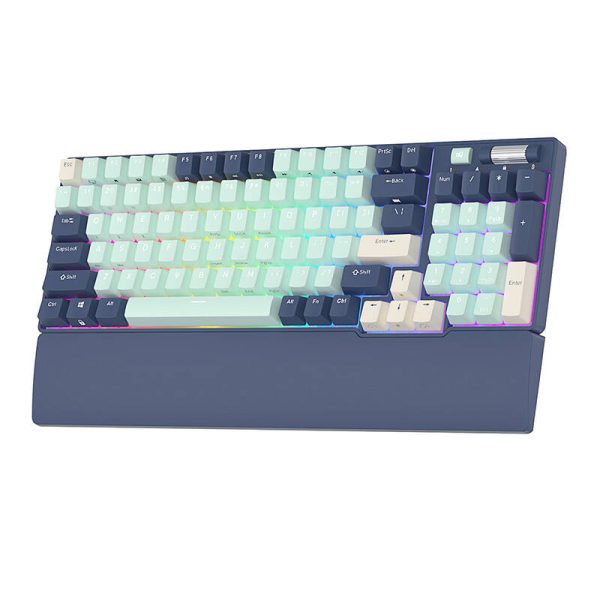 Mechanical keyboard Royal Kludge RK96 RGB, brown switch (blue) - Image 4