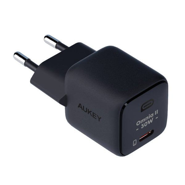Wall Charger Aukey PA-B1L,USB-C, 30W (black) — изображение 2