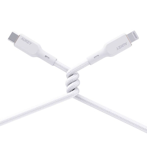 Cable Aukey CB-NCL2 USB-C to Lightning 1.8m (white) - Image 3