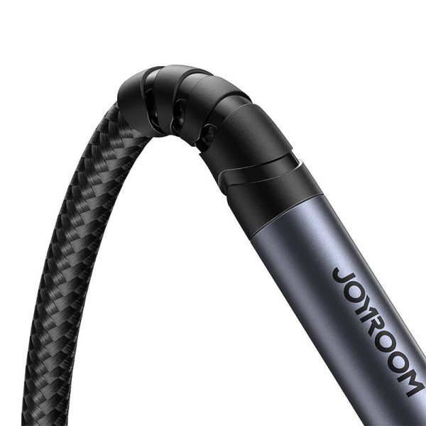 Joyroom SY-A09 AUX extension cable 3.5mm mini jack female to 3.5mm mini jack male, braided, 1.2m (black) - Image 3
