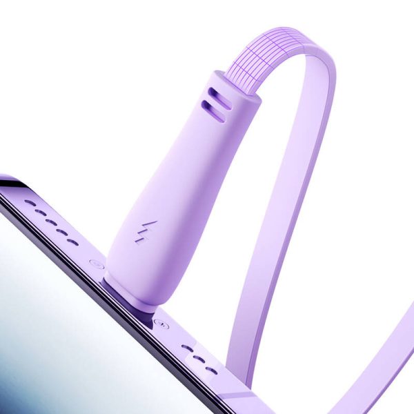 3in1 Joyroom Colorful USB to USB-C/Lightning/Micro USB cable 3.5A, 1m (purple) - Image 3