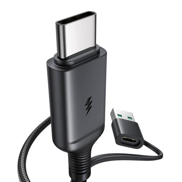 Joyroom JR-WQM03 magnetic charger, USB + USB-C, 1.2m (black) - Image 4