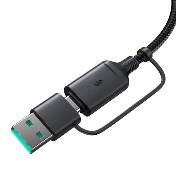 Joyroom JR-WQM03 magnetic charger, USB + USB-C, 1.2m (black) - Image 5