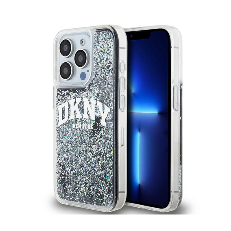 DKNY Liquid Glitter Big Logo - Case for iPhone 15 Pro (black)