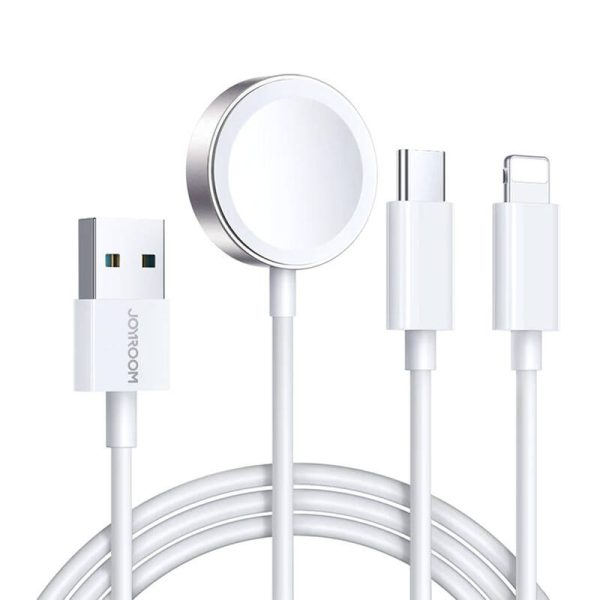 Apple Watch Magnetic Charger Joyroom S-IW008 Lightning + USB-C 5V 1.2m (White) - Image 3
