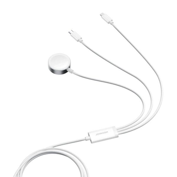 Apple Watch Magnetic Charger Joyroom S-IW008 Lightning + USB-C 5V 1.2m (White) - Image 2