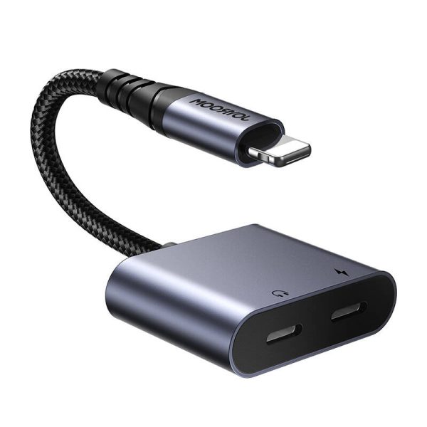 2-in-1 Audio adapter Joyroom SY-L02 Lightning to Double Lightning (black) - Image 2