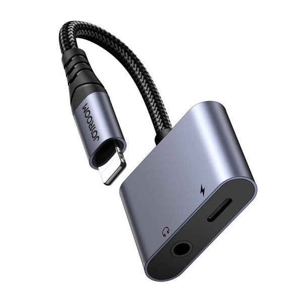 2-in-1 Audio adapter Joyroom SY-L01 Lightning to 3.5mm + Lightning (black) - Image 5