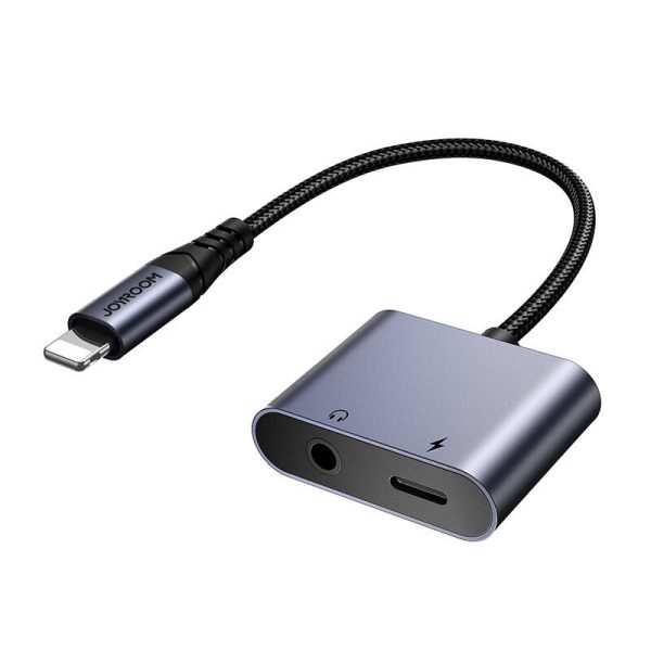 2-in-1 Audio adapter Joyroom SY-L01 Lightning to 3.5mm + Lightning (black) - Image 6