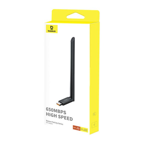 Adapter WiFi with antenna Baseus FastJoy 650Mbps (czarny) - Image 6