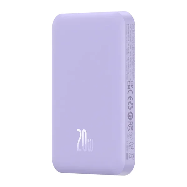 Magnetic Mini Powerbank Baseus 5000mAh 20W (purple) - Image 4