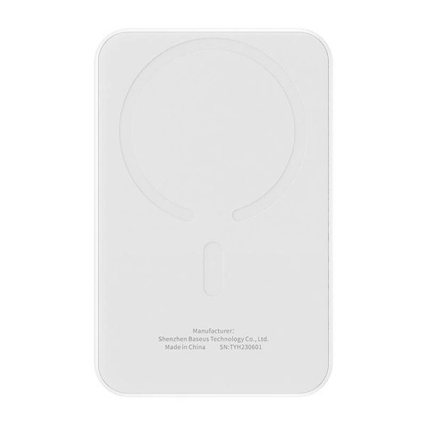 Magnetic Mini Powerbank Baseus 5000mAh, USB-C 20W (white) - Image 2