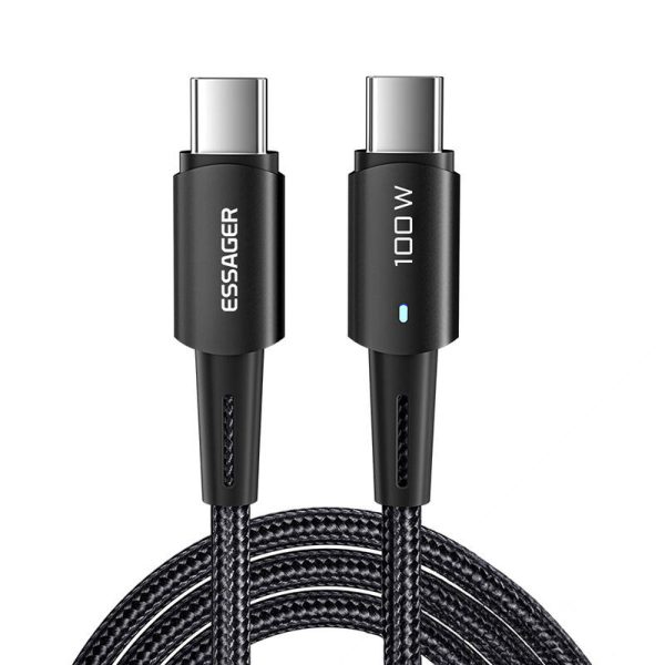 USB-C to USB-C Cable 100W Essager 1m (black) - Image 2