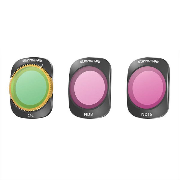 3 filters CPL+ND8+ND16 Sunnylife for Pocket 3 - Image 2