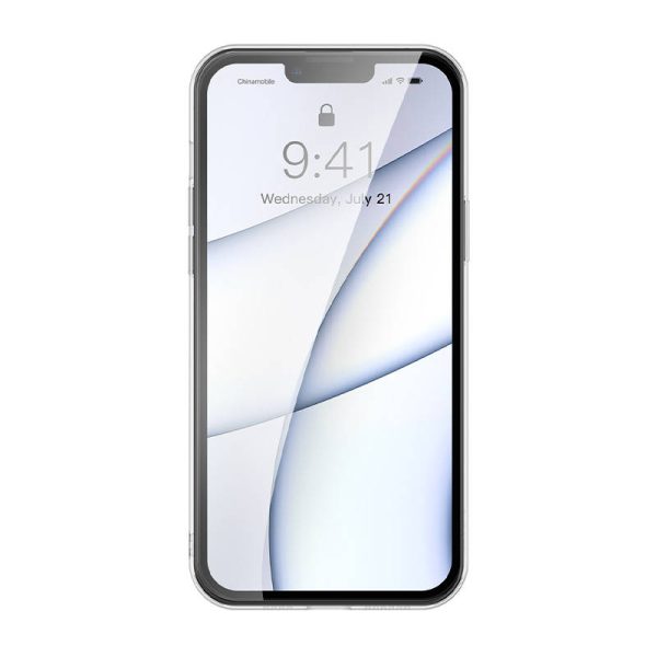 Baseus Frosted Glass Case for iPhone 13 Pro (black) + tempered glass — изображение 2