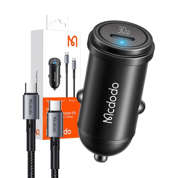 Car Charger McDodo CC-7493 65W With Mini White USB-C Cable With E-mark Chip 1m 100W (black) - Image 5