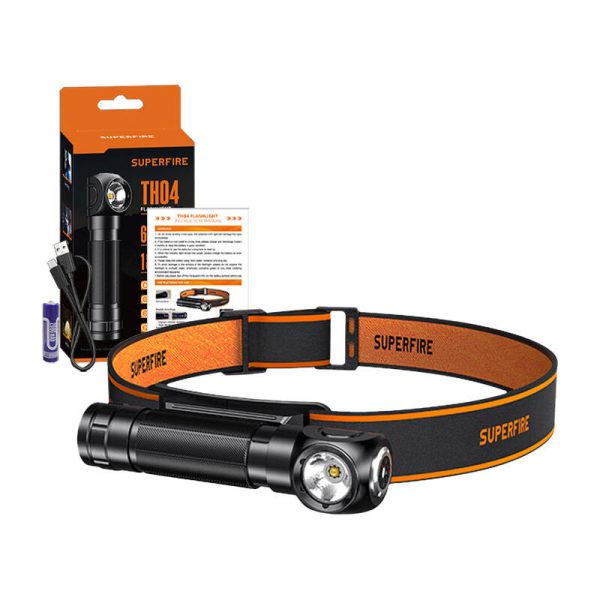 2-in-1 Headlamp Superfire TH04, 600lm, USB-C - Image 2