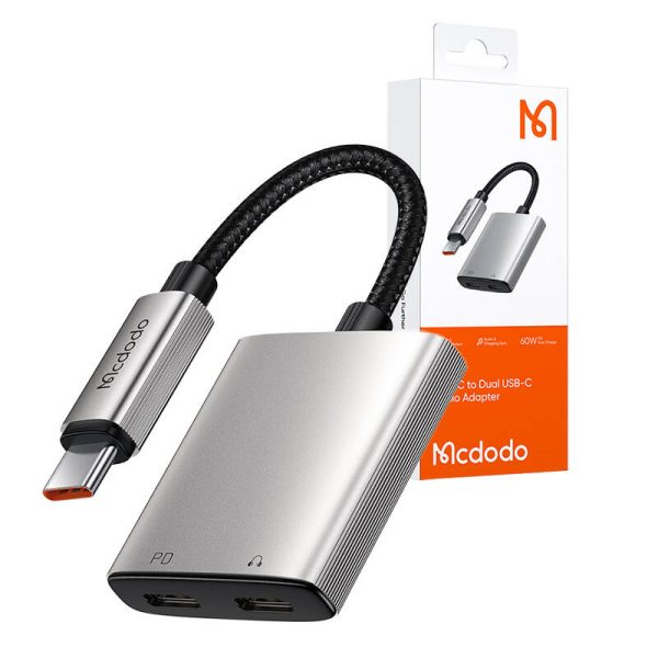 2in1 Audio Adapter Mcdodo CA-5570 2in1 USB-C to 2x USB-C — изображение 3