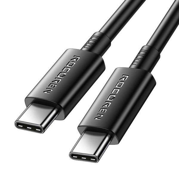 Fast Charging cable Rocoren USB-C to USB-C Simples Series 100W, 2m (black) - Image 2