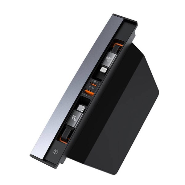Hub Baseus T-Space with USB-C to lightning cables for Tesla Cars (black) - Image 6