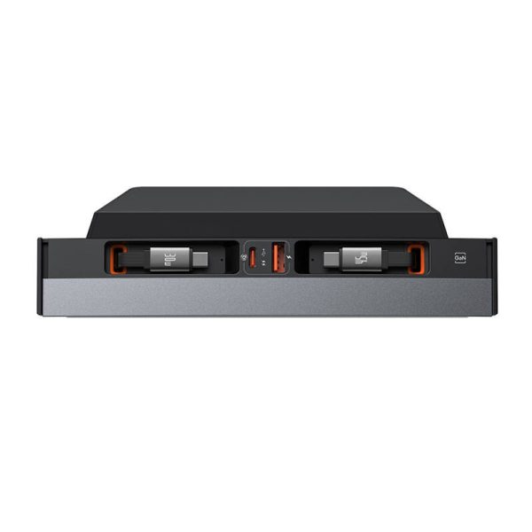 Hub Baseus T-Space with USB-C to USB-C cables for Tesla Cars (black) - Image 3