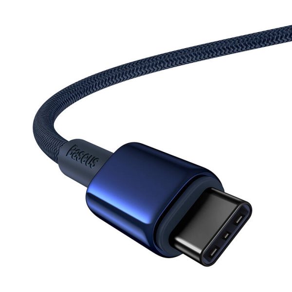 Cable USB-C do USB-C Baseus Tungsten Gold, 100W, 1m (niebieski) - Image 4