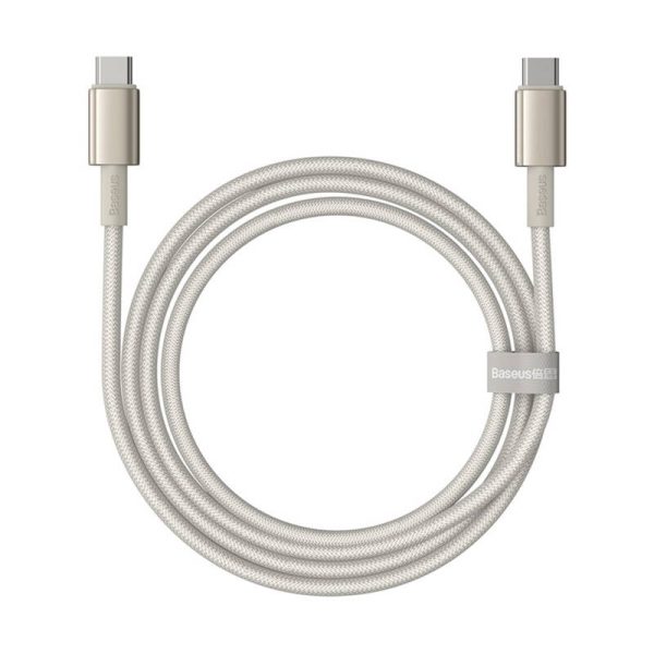 Cable USB-C do USB-C Baseus Tungsten Gold, 100W, 1m (złoty) - Image 3