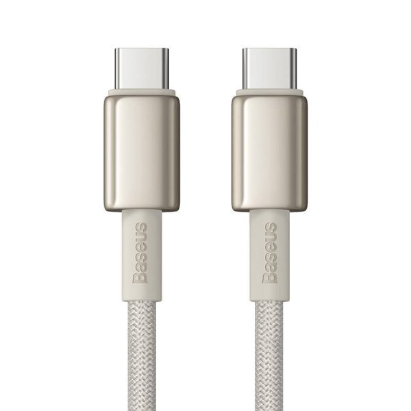 Cable USB-C do USB-C Baseus Tungsten Gold, 100W, 2m (złoty) - Image 3