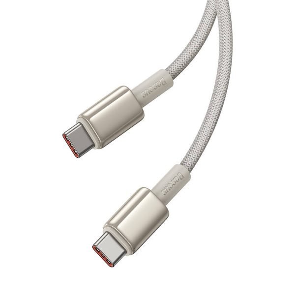 Cable USB-C do USB-C Baseus Tungsten Gold, 100W, 2m (złoty) - Image 4