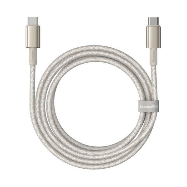 Cable USB-C do USB-C Baseus Tungsten Gold, 100W, 2m (złoty) - Image 2