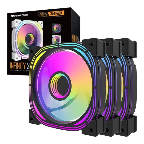 Darkflash INF24 3in1 ARGB Computer fan set (black) - Image 6